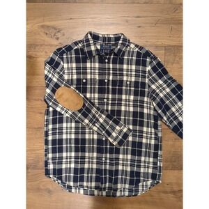 Polo Ralph Lauren Boys XL 18-20 Long Sleeve‎ Flannel Shirt Elbow Patches